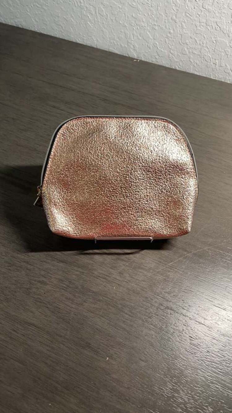 Estee Lauder Rose Gold Shimmer Cosmetic Makeup Bag